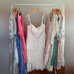 Elegant White Layered Dress